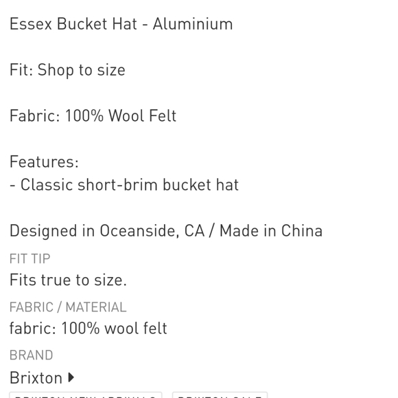 🆕 🌿BRIXTON BUCKET HAT🌿 - Picture 4 of 5